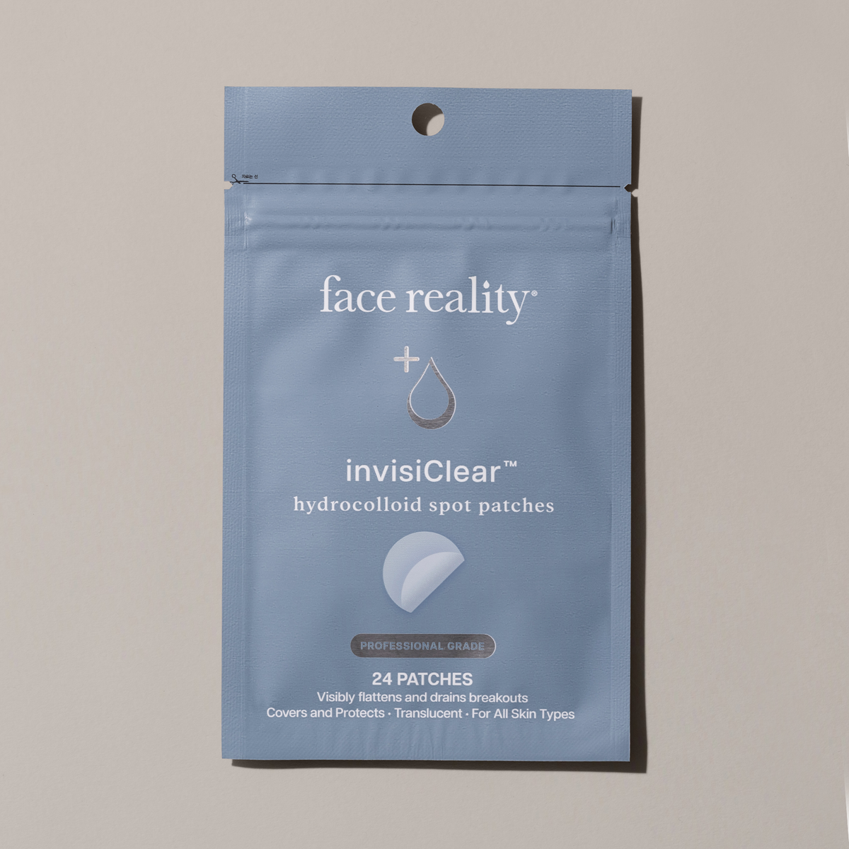 invisiClear™ Hydrocolloid Spot Patches — product packaging